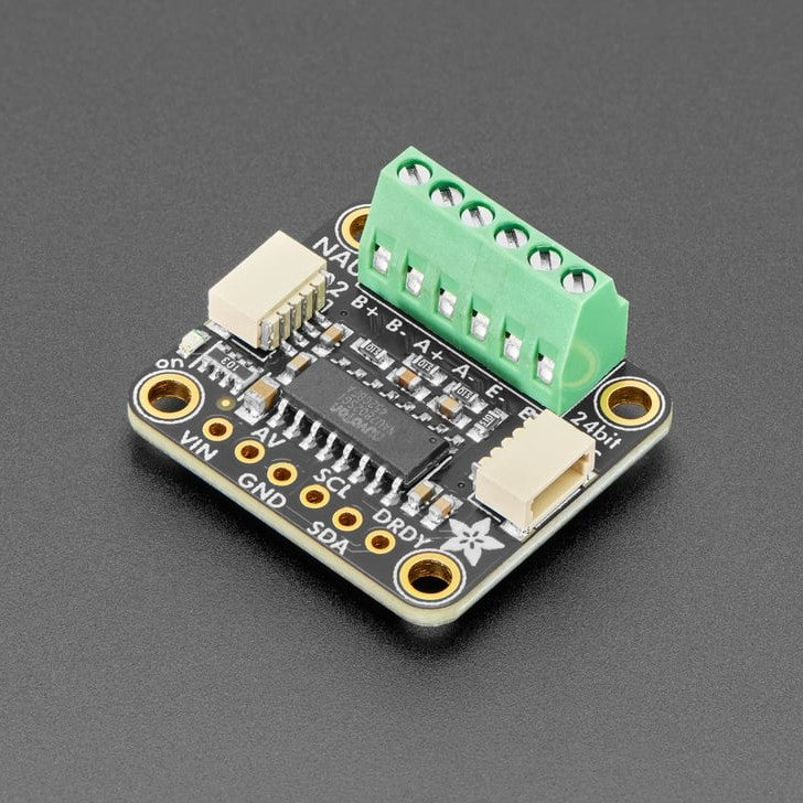 Adafruit NAU7802 24-Bit ADC - STEMMA QT / Qwiic - If you are feeling the stress and strain of modern life a Wheatstone bridge and you want to quantify it, this handy breakout will do the job, no sweat!