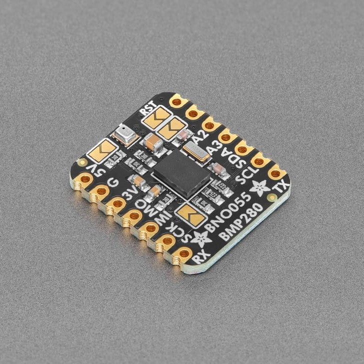 Adafruit BNO055 + BMP280 BFF Add-On for QT Py - Our QT Py boards are a great way to make very small microcontroller projects that pack a ton of power - and now we have a way for you to turn many QT Py boards into powerful 9 degree-of-freedom (9DoF) motion plus pressure/altitude sensing projects that are super small!