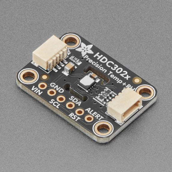 Adafruit HDC3022 Precision Temperature & Humidity Sensor - The TI HDC302x series chip has typical 0.5% accuracy for the RH sensor (with 0.19% long-term drift) and ±0.1°C typical accuracy for the temperature sensor.