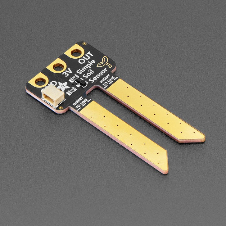 Adafruit Simple Soil Moisture Sensor - For micro:bit, and more - Perfect for educational uses, the Adafruit Simple Soil Moisture Sensor is low cost, and easy to use.