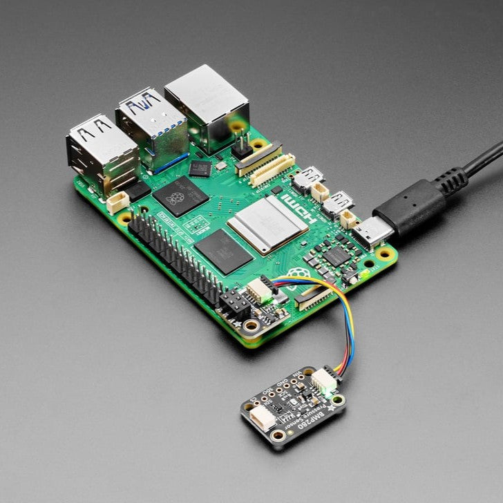 Adafruit Pi Stemma QT Breakout for Raspberry Pi and Compatibles - The Adafruit Pi Stemma is a small, easily removable breakout that easily adds a 4-pin JST SH pin (Stemma QT or Qwiic) connector to your Raspberry Pi.