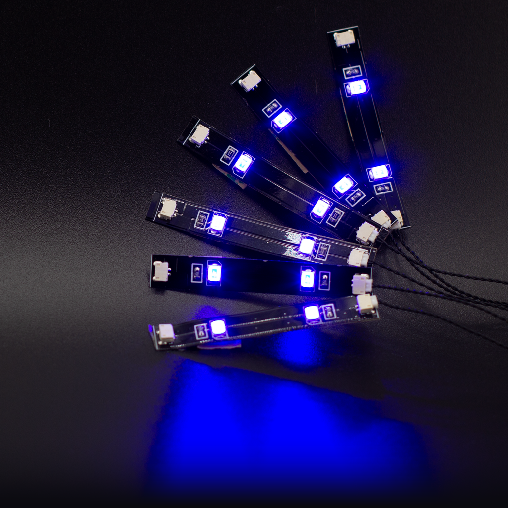 LED Strips for Tiny FX - These mono LED strips have 2 pin JST-SUR connectors for connecting to Tiny FX.
