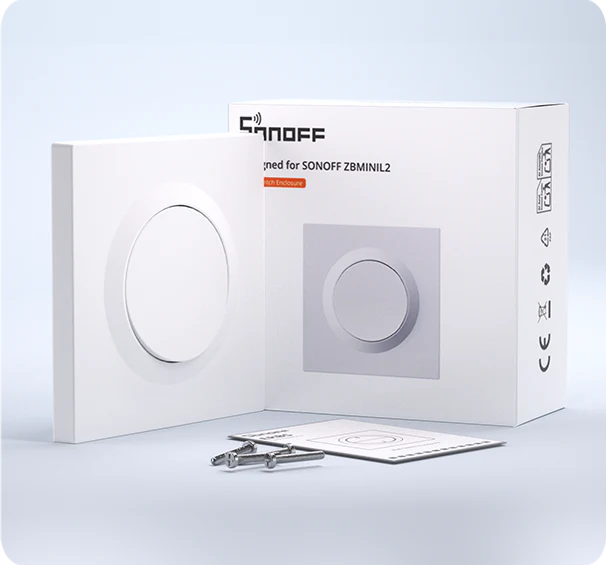 Sonoff Fusion Series 1-Gang Wall Switch Enclosure - Turn your Sonoff smart switch or relay into a handy wall switch.