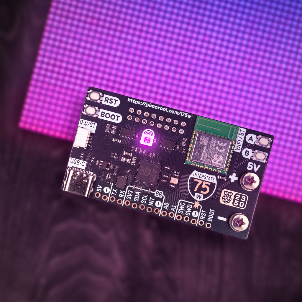 Interstate 75 W (RP2350) - RGB LED Matrix Driver - An all-in-one, RP2350 powered controller for HUB75 LED matrix panels.