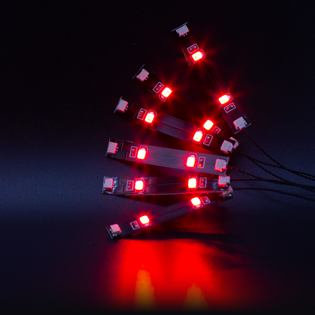 LED Strips for Tiny FX - These mono LED strips have 2 pin JST-SUR connectors for connecting to Tiny FX.