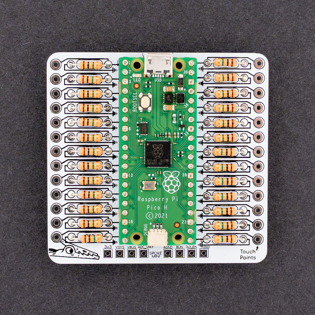 SPOKE-mini - DIY Capacitive Touch Kit - All the touch-sensing magic of SPOKE, in a small, embeddable board that you solder yourself.