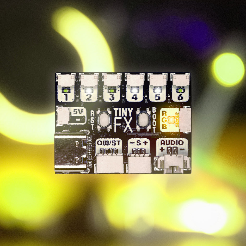 Tiny FX W - Wireless LED Effects Controller - Add smart light and sound effects to models and dioramas with this small-but-mighty RP2040-powered programmable controller board - now with wireless connectivity!