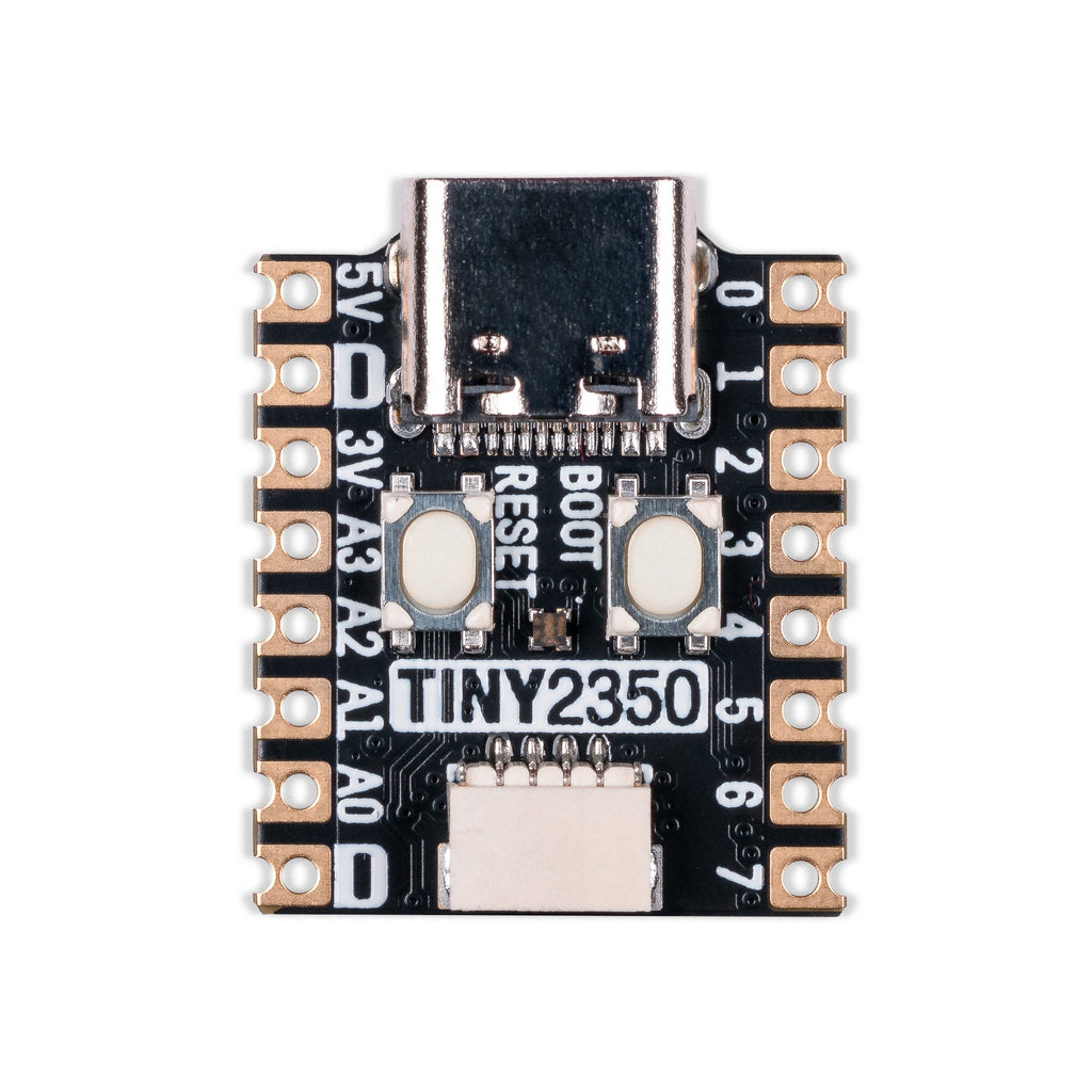 Tiny 2350 - A postage stamp sized RP2350 development board with a USB-C connection, perfect for portable projects, wearables, and embedding into stuff.