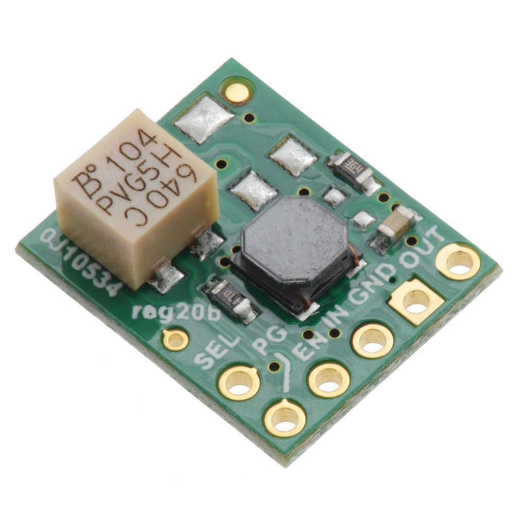 Step-Up/Step-Down Voltage Regulator w/ Adjustable Low-Voltage Cutoff - The S9V11F5S6CMA switching step-up/step-down regulator efficiently produces a fixed output whether it is higher or lower than the input voltage, which can range from 2 V to 16 V.