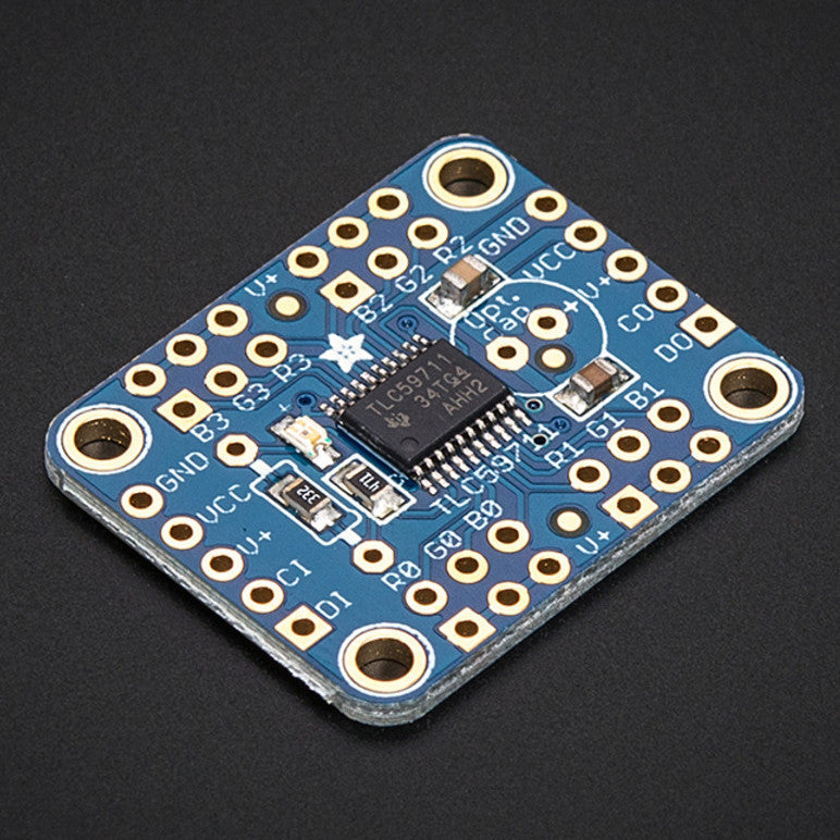 Adafruit 12-Channel 16-bit PWM LED Driver - SPI Interface - TLC59711 - For all of you out there who want to control 12 channels of PWM, we salute you!