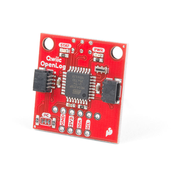 SparkFun Qwiic OpenLog - The SparkFun Qwiic OpenLog is the smarter and better looking cousin to the extremely popular OpenLog but now SparkFun have ported the original serial based interface to I2C!