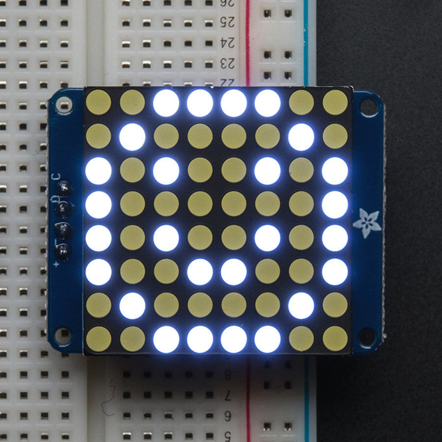 Adafruit Small 1.2" 8x8 LED Matrix w/I2C Backpack - What's better than a single LED? Lots of LEDs!