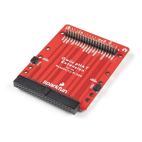SparkFun Qwiic pHAT Extension for Raspberry Pi 400 - The SparkFun Qwiic pHAT Extension for the Raspberry Pi 400 provides you with a quick and easy solution to access all of the 400's GPIO, stack your favorite HAT right-side up, or connect a Qwiic-enabled device to the I2C bus (GND, 3.3V, SDA, and SCL).