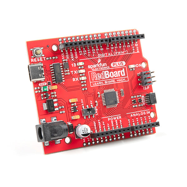 SparkFun RedBoard Plus - The SparkFun RedBoard Plus is an Arduino-compatible development board that has everything you need in an Arduino Uno with many extra perks.