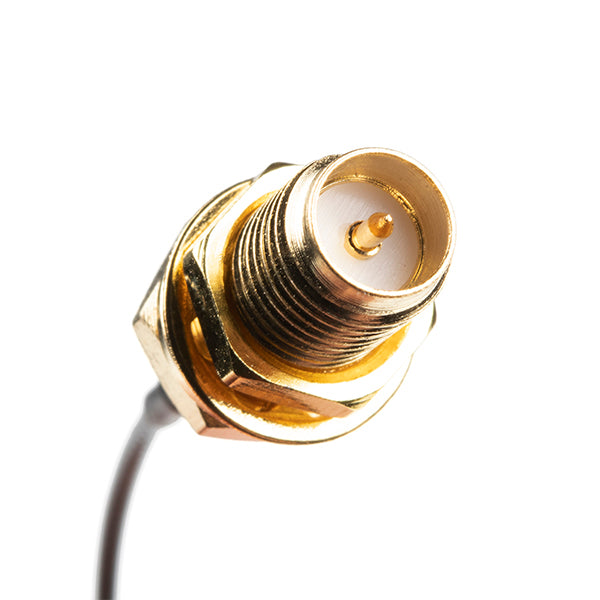 RP-SMA to U.FL Cable - 150mm - This RP-SMA to U.FL Cable is commonly used to attach WiFi, Bluetooth, or nRFxxx based devices to a 2.4GHz antenna.