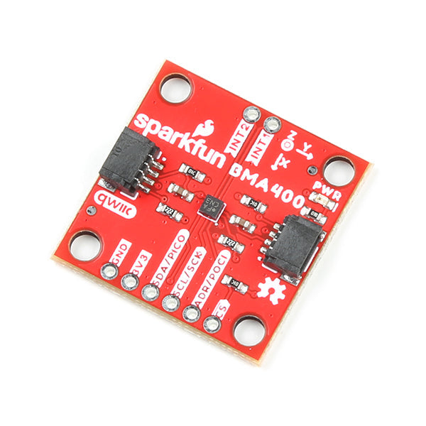 SparkFun Triple Axis Accelerometer Breakout - BMA400 (Qwiic) - The SparkFun Qwiic BMA400 Triple Axis Accelerometer Breakout offers a 3-axis acceleration sensor perfect for ultra-low-power applications on an easy-to-use Qwiic breakout board.