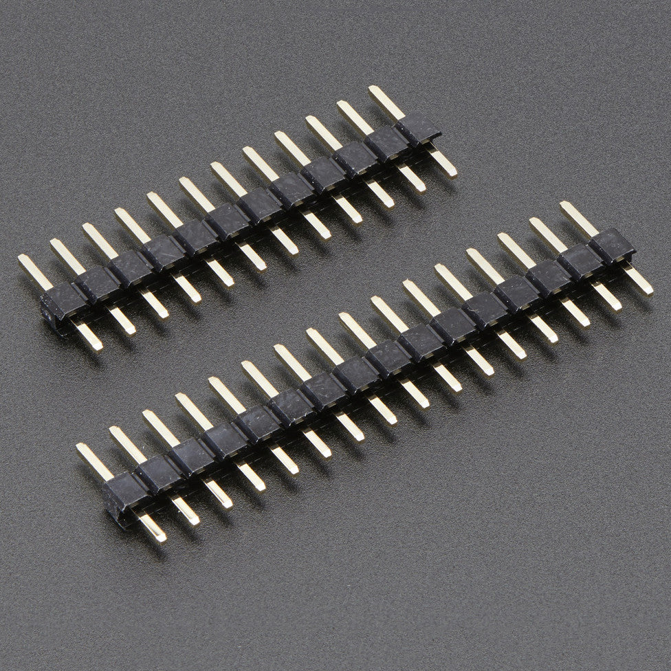 Short Feather Male Headers - 12-pin and 16-pin Male Header Set - These two Short Male Headers alone are, well, lonely. But pair them with any of our Feather boards and you're in business!