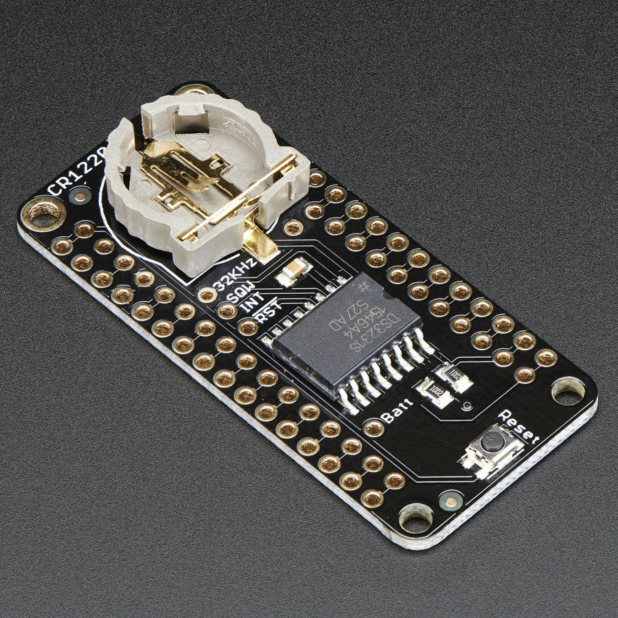 DS3231 Precision RTC FeatherWing - RTC Add-on For Feather Boards - This is theDS3231 Precision RTC FeatherWing: it adds an extremely accurate I2C-integrated Real Time Clock (RTC) with a Temperature Compensated Crystal Oscillator (TCXO) to any Feather main board.