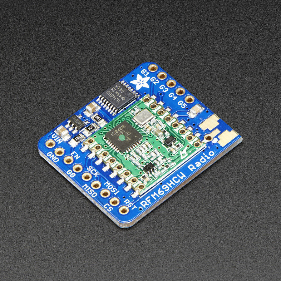 Adafruit RFM69HCW Transceiver Radio Breakout - Sending data over long distances is like magic, and now you can be a magician with this range of powerful and easy-to-use radio modules.