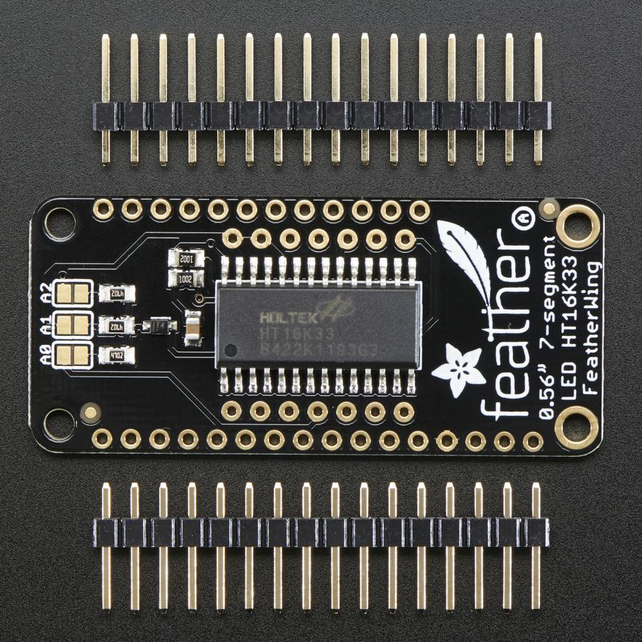 Adafruit 4-Digit 7-Segment LED Matrix Display FeatherWing - One segment? No way dude! 7-Segments for life!