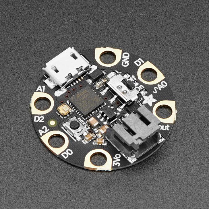 Adafruit GEMMA M0 - Miniature wearable electronic platform - The Gemma M0 will super-charge your wearables!