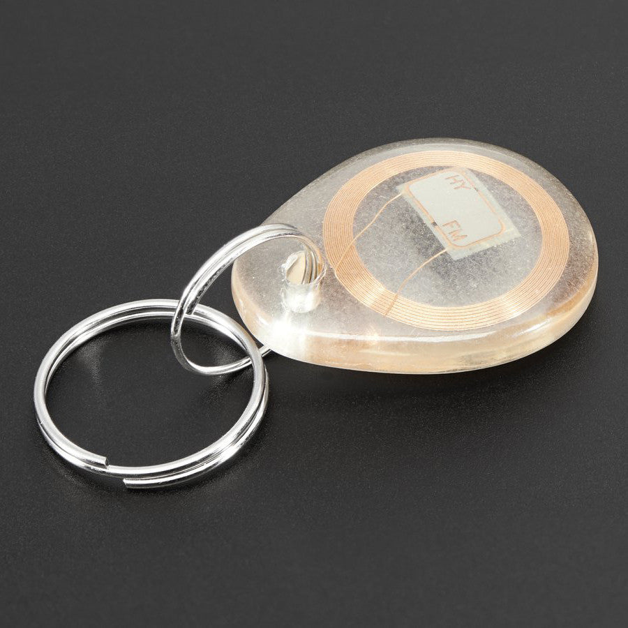 MiFare Classic (13.56MHz RFID/NFC) Clear Keychain Fob - 1KB - This is a blank MiFare Classic keychain fob - often used for electronic locks or customer identification but also found in other systems where a small and easy to carry tag is desired.