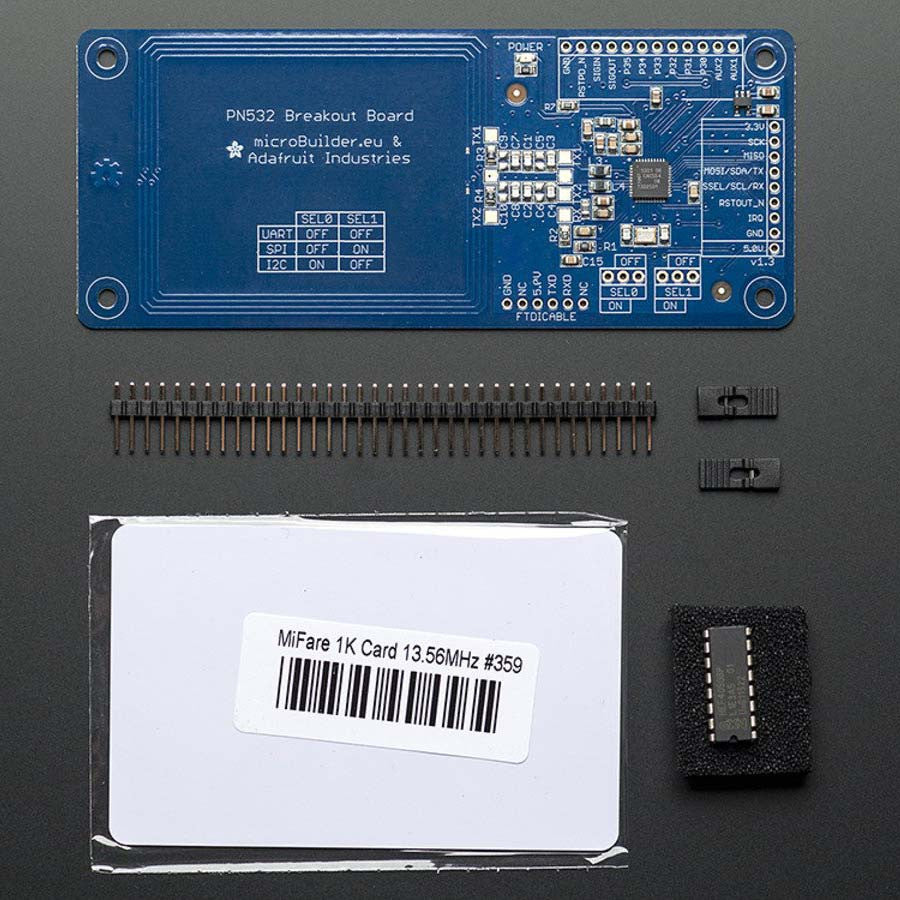 PN532 NFC/RFID controller breakout board - v1.6 - The PN532 is the most popular NFC chip, and is what is embedded in pretty much every phone or device that does NFC.