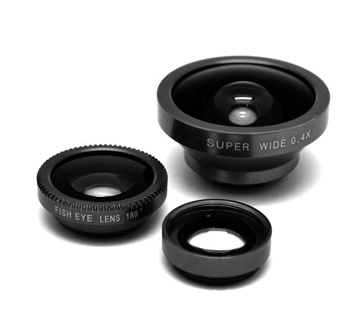 3 in 1 Camera Lens Set - Wide-angle, fish-eye, and macro, this lens set has it all. It's the perfect accessory for your Raspberry Pi camera module (or phone!).