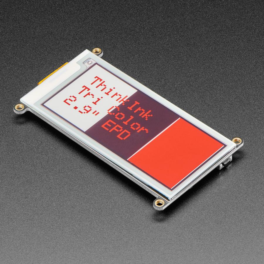 Adafruit 2.9" Tri-Color eInk / ePaper Display FeatherWing - Red Black White - Easy e-paper comes to your Feather with this breakout that's designed to make it a breeze to add a tri-color eInk display.