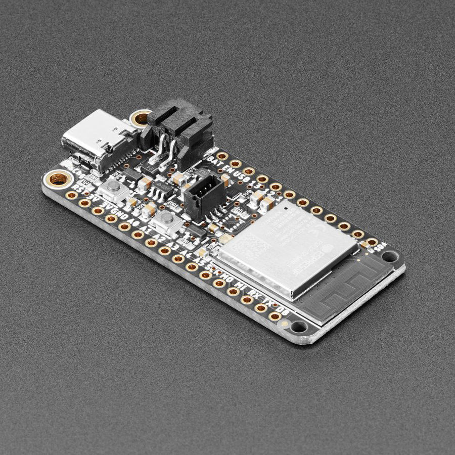 Adafruit ESP32-S2 Feather - 2 MB PSRAM and STEMMA QT / Qwiic - What's Feather-shaped and has an ESP32-S2 WiFi module? What has a STEMMA QT connector for I2C devices? What has your favorite Espressif WiFi microcontroller and lots of Flash and RAM memory for your next IoT project? What will make your next IoT project flyyyyy?