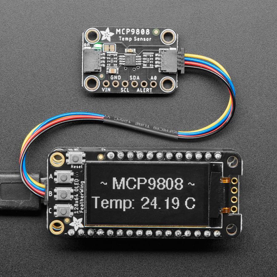 Adafruit MCP9808 High Accuracy I2C Temperature Sensor Breakout - STEMMA QT / Qwiic - The MCP9808 digital temperature sensor is one of the more accurate/precise we've ever seen, with a typical accuracy of ±0.25°C over the sensor's -40°C to +125°C range and precision of +0.0625°C.