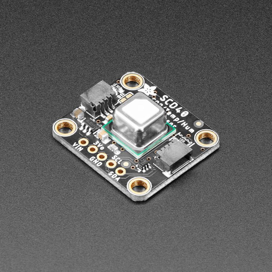 Adafruit SCD-40 - True CO2, Temperature and Humidity Sensor - The SCD-40 is a photoacoustic 'true' CO2 sensor that will tell you the CO2 PPM (parts-per-million) composition of ambient air.