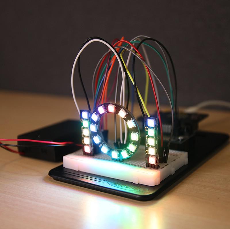 ZIP LEDs Add-On Pack for Kitronik Inventors Kit for micro:bit - This add-on pack for the Kitronik Inventors Kit for the BBC microbit provides the perfect way to learn about the wonderful world of ZIP LEDs. These LEDs are simple to control and can be used to produce a whole range of fantastic colours.