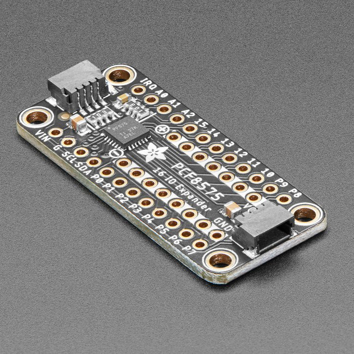 Adafruit PCF8575 I2C 16 GPIO Expander Breakout - STEMMA QT / Qwiic - Expand your project possibilities, with the Adafruit PCF8575 GPIO Expander Breakout - an affordable 16 channel I2C expander.