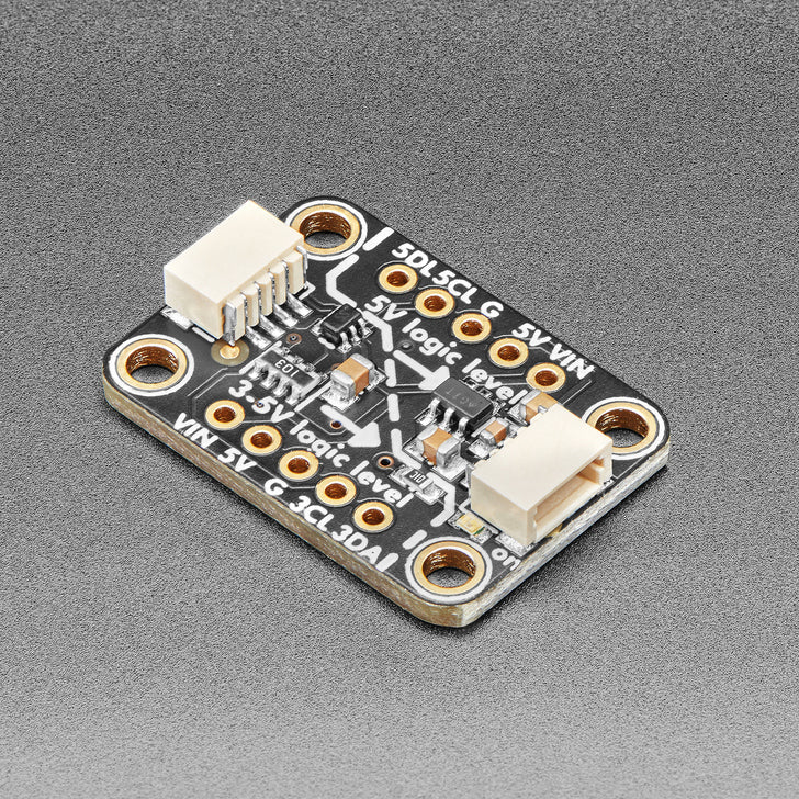 Adafruit QT 3V to 5V Level Booster Breakout - STEMMA QT / Qwiic - If you're looking to use the Qwiic / Stemma QT standard for your next project - but you're using a sensor or device that requires 5V power or logic, this board is designed for you!
