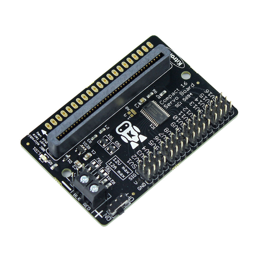 Kitronik Compact 16 Servo Driver Board for the BBC micro:bit - Take your robotics project to the next level with the Kitronik compact 16 servo driver board for the BBC micro:bit.