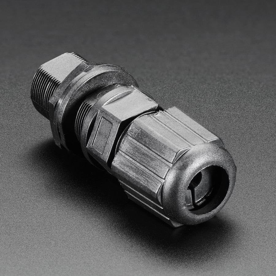 Cable Gland - Waterproof RJ-45 / Ethernet connector - RJ-45 - How to keep an enclosure weather/waterproof while still attaching cables for power, data or sensors? That's where cable glands come in. By installing these over the cable, they form-fit to make a seal, keeping your project box innards safe from the outdoors.