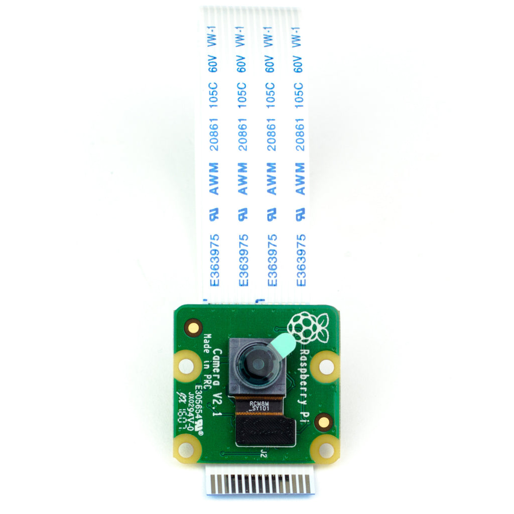 Raspberry Pi Camera v2 - The Raspberry Pi Camera Module v2 is an 8 megapixel Sony IMX219 image sensor custom designed add-on board for Raspberry Pi, featuring a fixed focus lens.