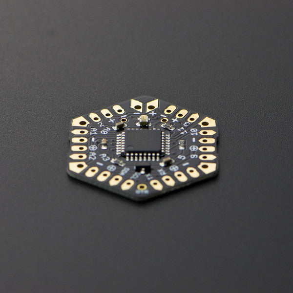 DFRobot μHex - Low Power Controller - μHex is the first low-power controller which is compatible with Arduino. It is very suitable for the battery power supply environment. A 210mAh CR2032 cell battery could make it work 60 days long.