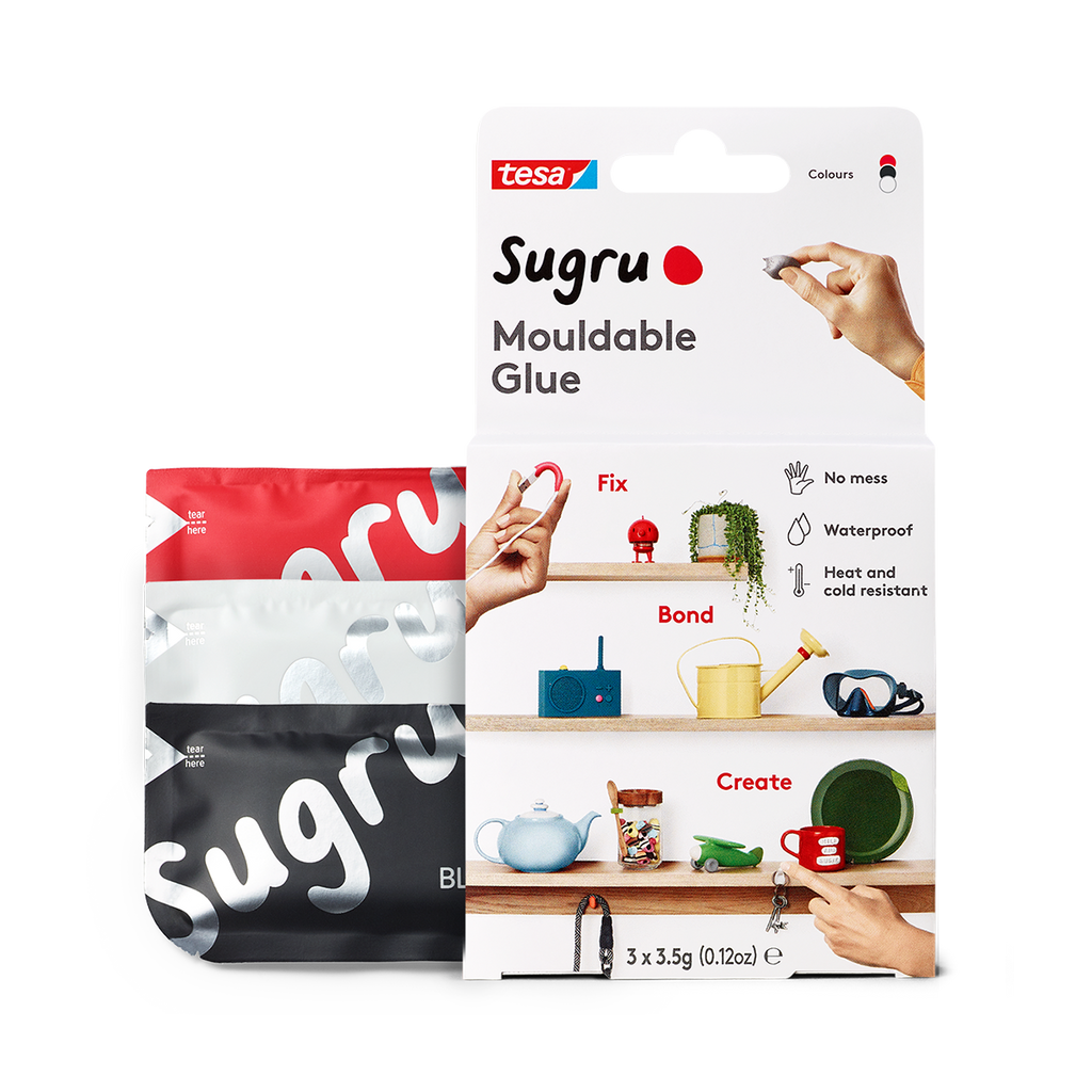 Sugru Mouldable Glue - Sugru Mouldable Glue by tesa is the world’s first multi-purpose mouldable glue designed for creative fixing, making and DIY projects indoors and out.