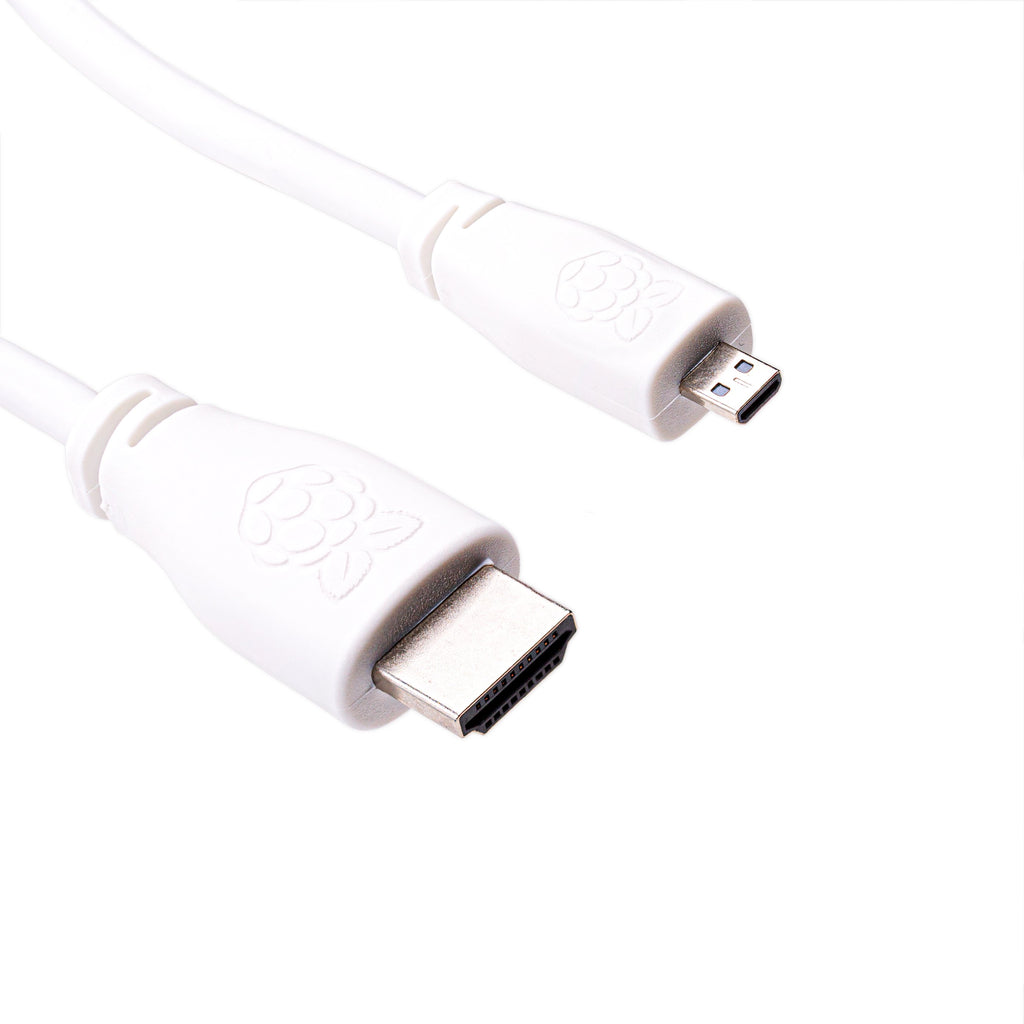 Micro-HDMI to HDMI cable - Connect your Raspberry Pi 4 or 5 up to a TV or monitor with this officially branded micro-HDMI cable.