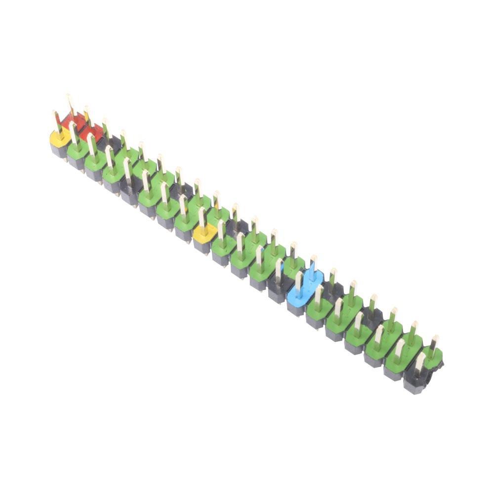 Colour-coded GPIO Header for Pi Zero - Colour-coded GPIO pins that make locating that ground or power connection you need super simple!