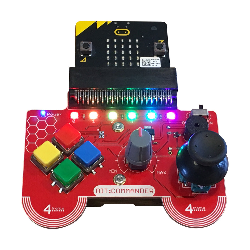Bit:Commander Console & Controller for micro:bit - The Bit:Commander is a great device for powering and experimenting with the BBC micro:bit.