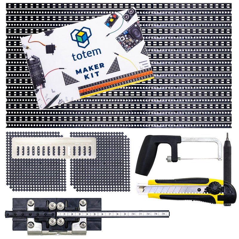 Totem Maker Kit (975pcs) - Totem structures are fast to build, which makes the system a great prototyping tool. Adjustable part length, a wide variety of connection methods, easily changeable and strong structures mean mounting motors and electronics has never been easier.