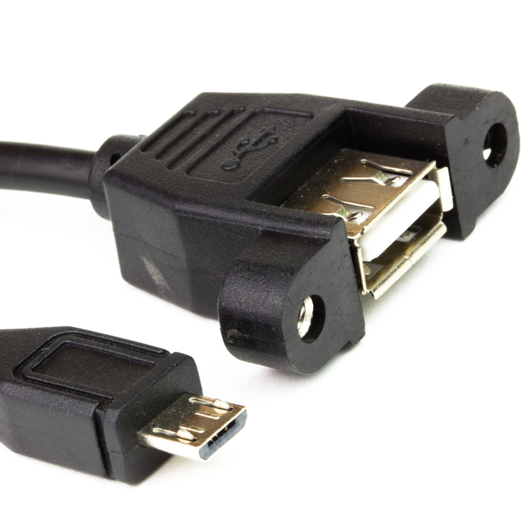 Panel Mount Extension Cables (50cm) - Need to expose HDMI, Ethernet, or USB to the outside of your project/enclosure? These lovely little 50cm panel mount extension cables are just the job!