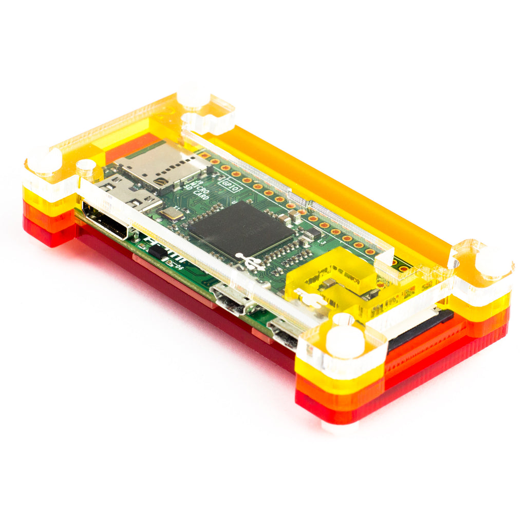 Pibow Zero Case for Raspberry Pi Zero version 1.3 - The Raspberry Pi Zero has been upgraded to include a camera port, display it with pride in this eye-catching new Pibow.