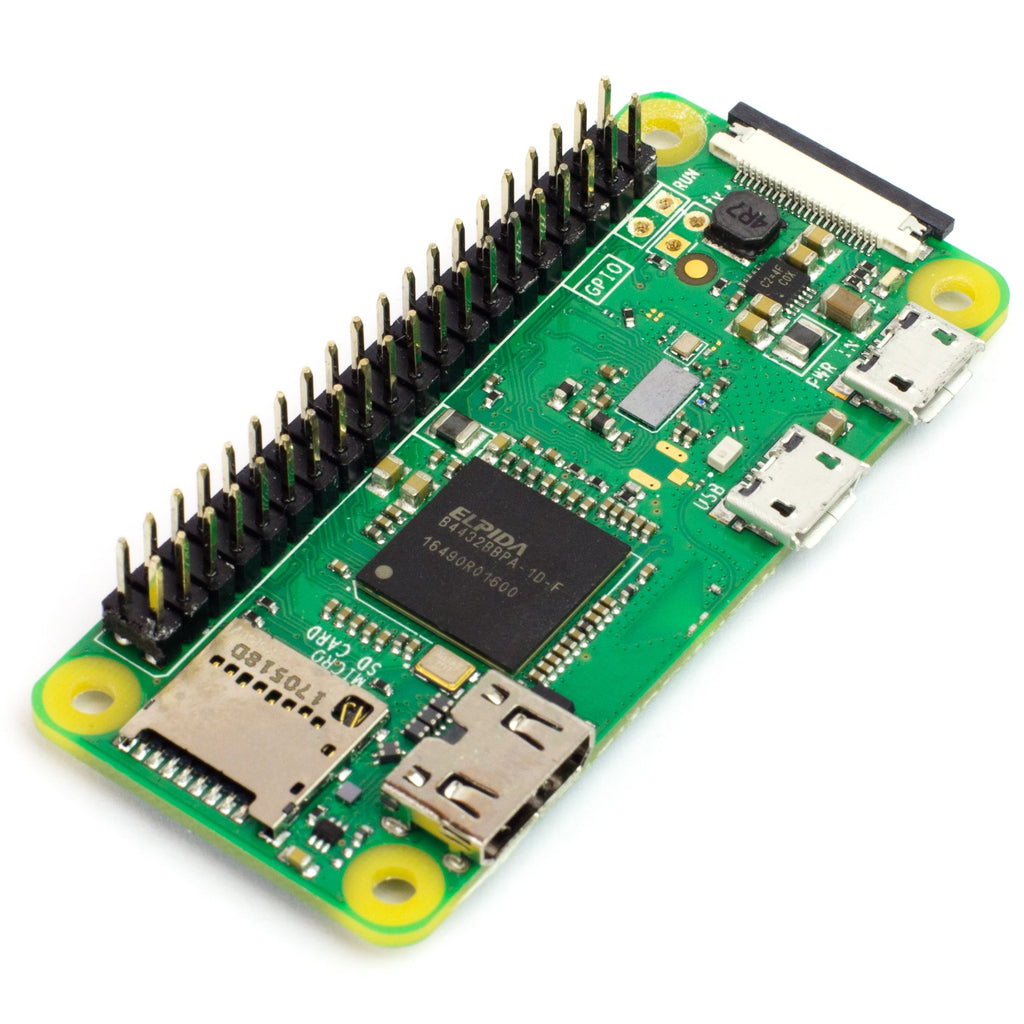 Raspberry Pi Zero W - A tiny, single board computer with wireless and Bluetooth connectivity, perfect for embedded Internet of Things projects. Also available with pre-soldered headers!