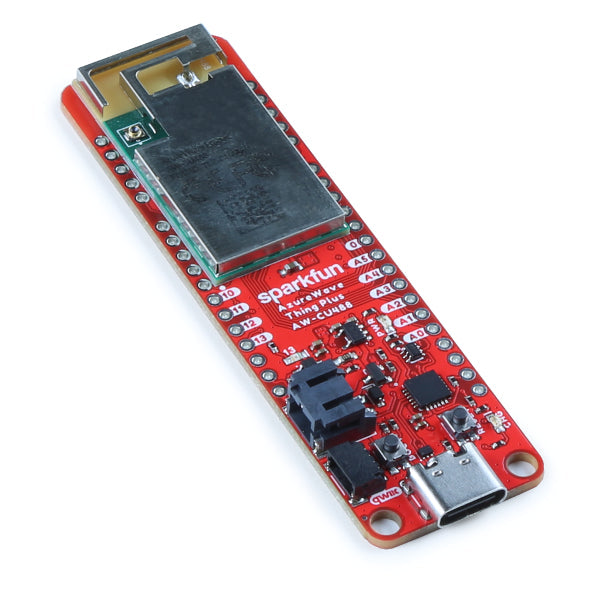 SparkFun AzureWave Thing Plus - AW-CU488 - The SparkFun AzureWave Thing Plus is a Feather form-factor development board equipped with the AW-CU488.