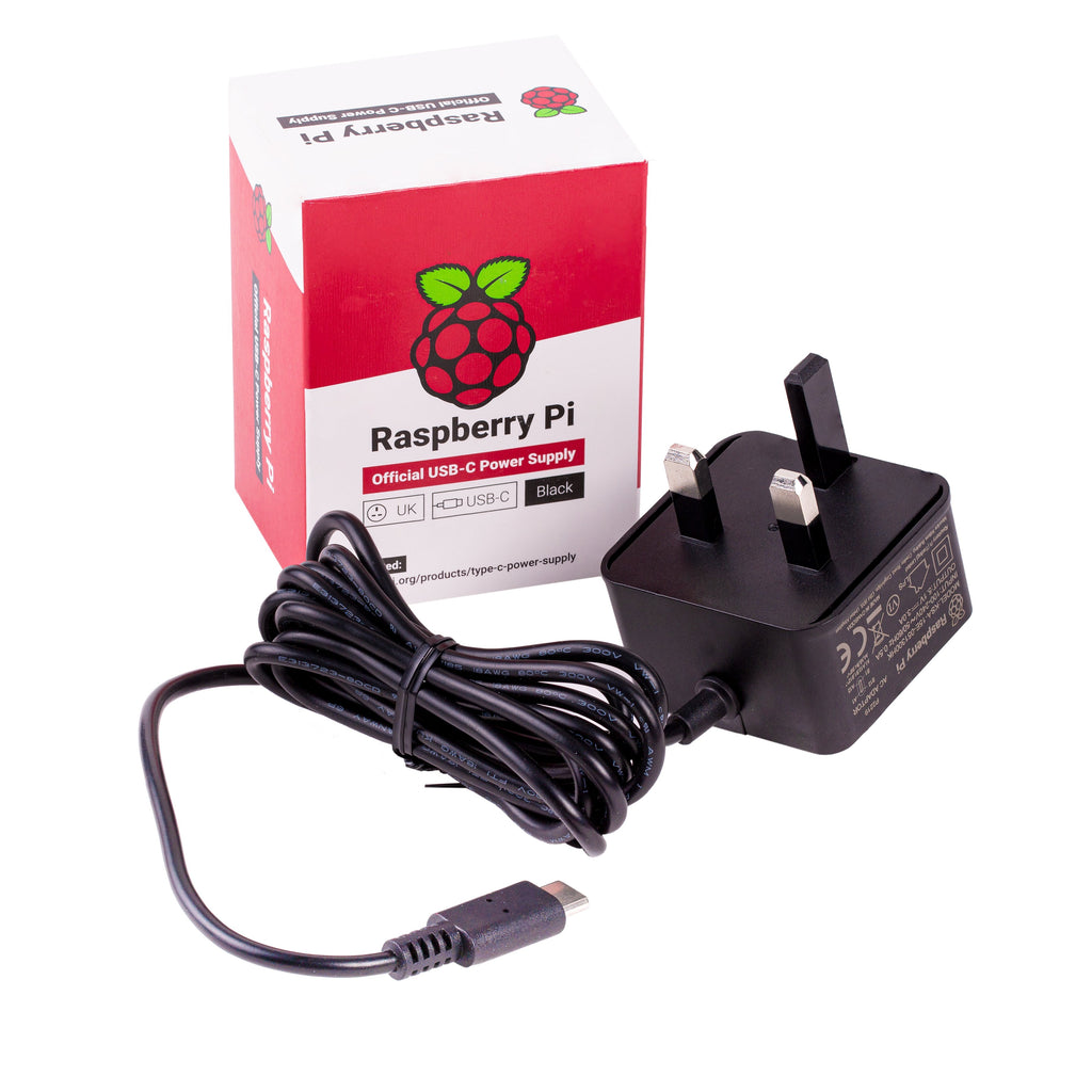 Raspberry Pi Official USB-C Power Supply - The official Raspberry Pi USB-C Power Supply is designed to power Raspberry Pi 4 Model B and Raspberry Pi 400 computers.