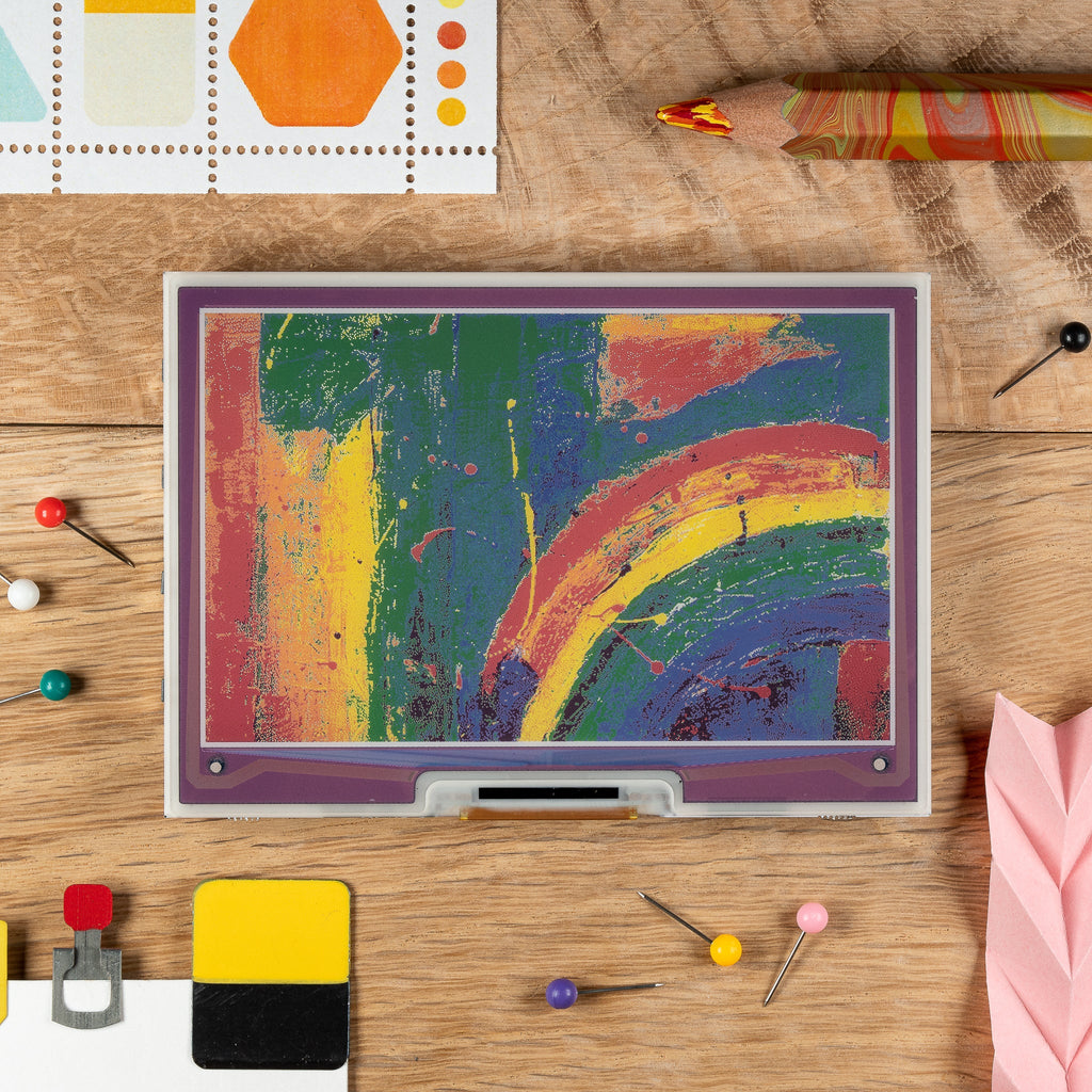 Inky Impression 4" (7 colour ePaper/eInk HAT) - A vibrant, highly concentrated 4" (640 x 400 pixel) 7 colour electronic paper display for Raspberry Pi.